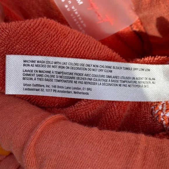 FP Movement Orange Rava Wide Leg Patchwork Terry Pants Medium - Picture 14 of 15